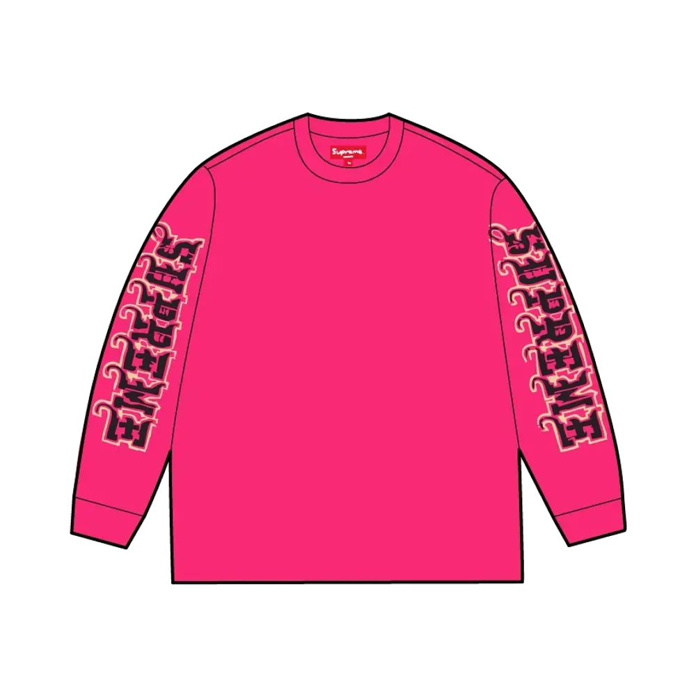 Supreme Intarsia Sleeve L/S Top "Fuchsia"