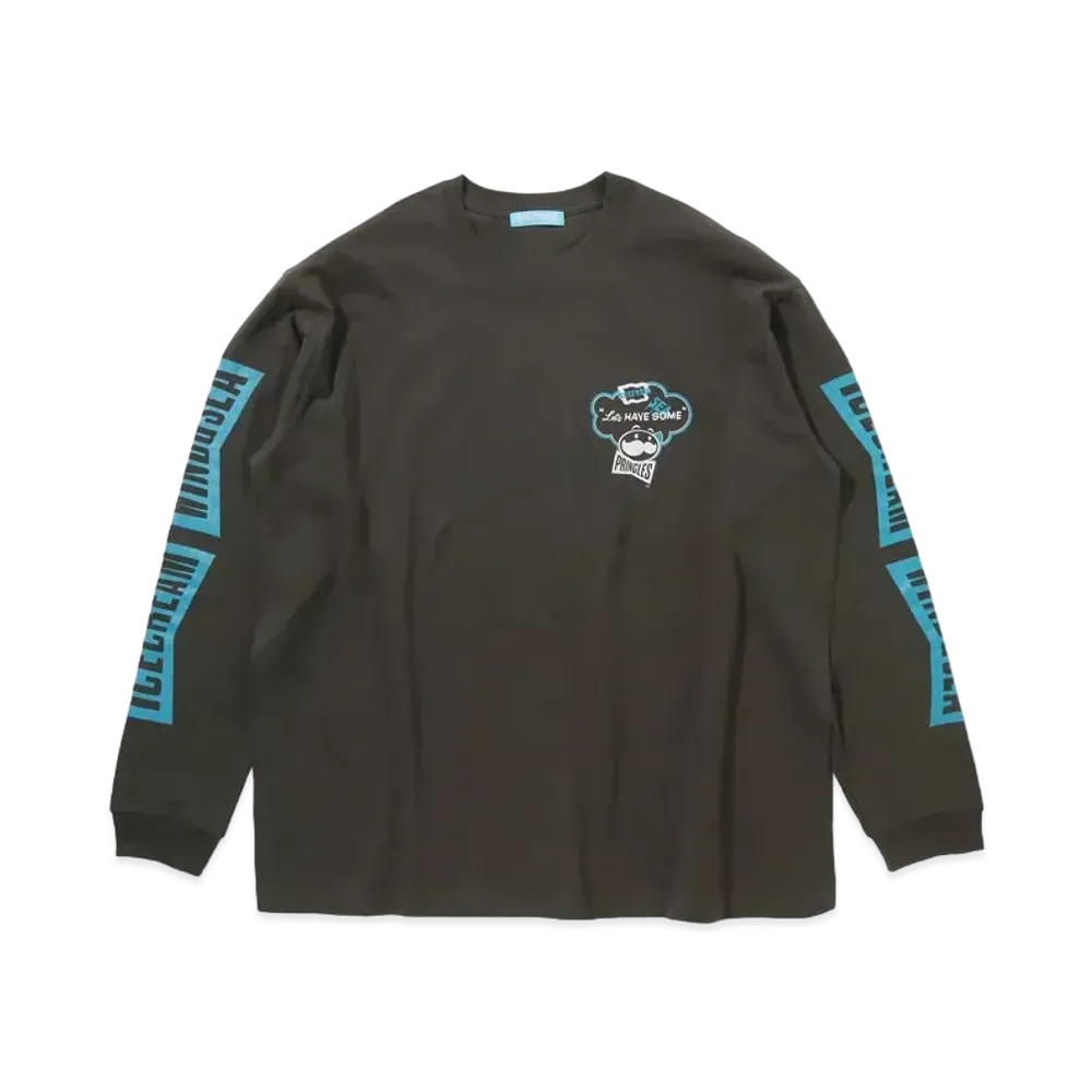 WIND AND SEA x ICECREAM x PRINGLES Cotton L/S T-shirt Let's Have Some "C.Gray"