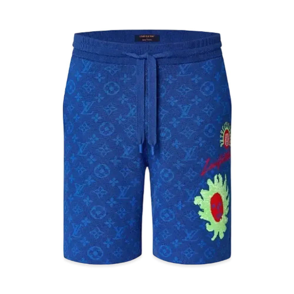 Louis Vuitton x Yayoi Kusama Monogram Faces Knitted Shorts My Eternal Soul "Bleu Nuit Fonce"