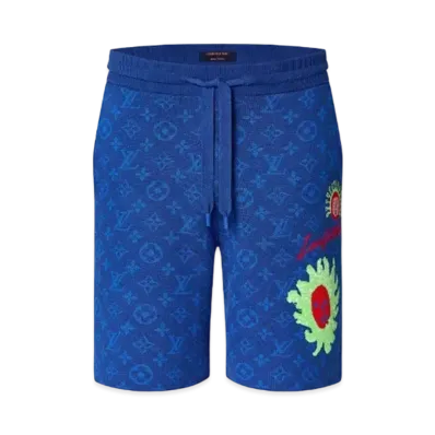 Louis Vuitton x Yayoi Kusama Monogram Faces Knitted Shorts My Eternal Soul "Bleu Nuit Fonce"