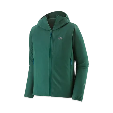 patagonia Men's R1 Techface Fitzroy Trout Hoodie "Conifer Green"