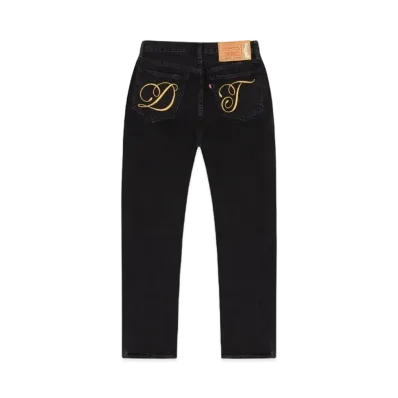 DENIM TEARS x Levi's DT Metallic Gold Script 501 "Black"
