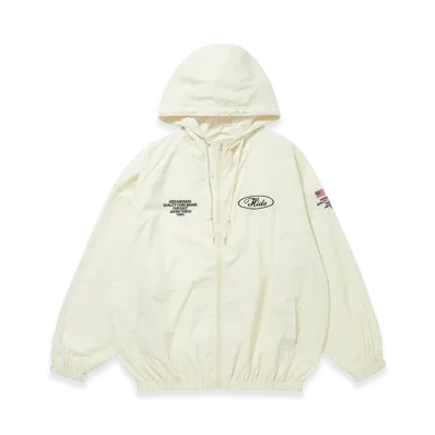 Hide and Seek Nylon Zip Hooded Jacket(26SS) "White"