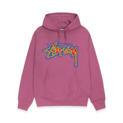 Stussy Stock Thermal Hoodie "Berry"