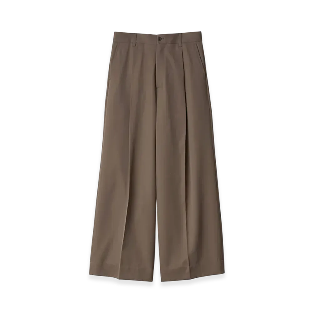 ssstein Extra Wide Trousers "Dark Beige"