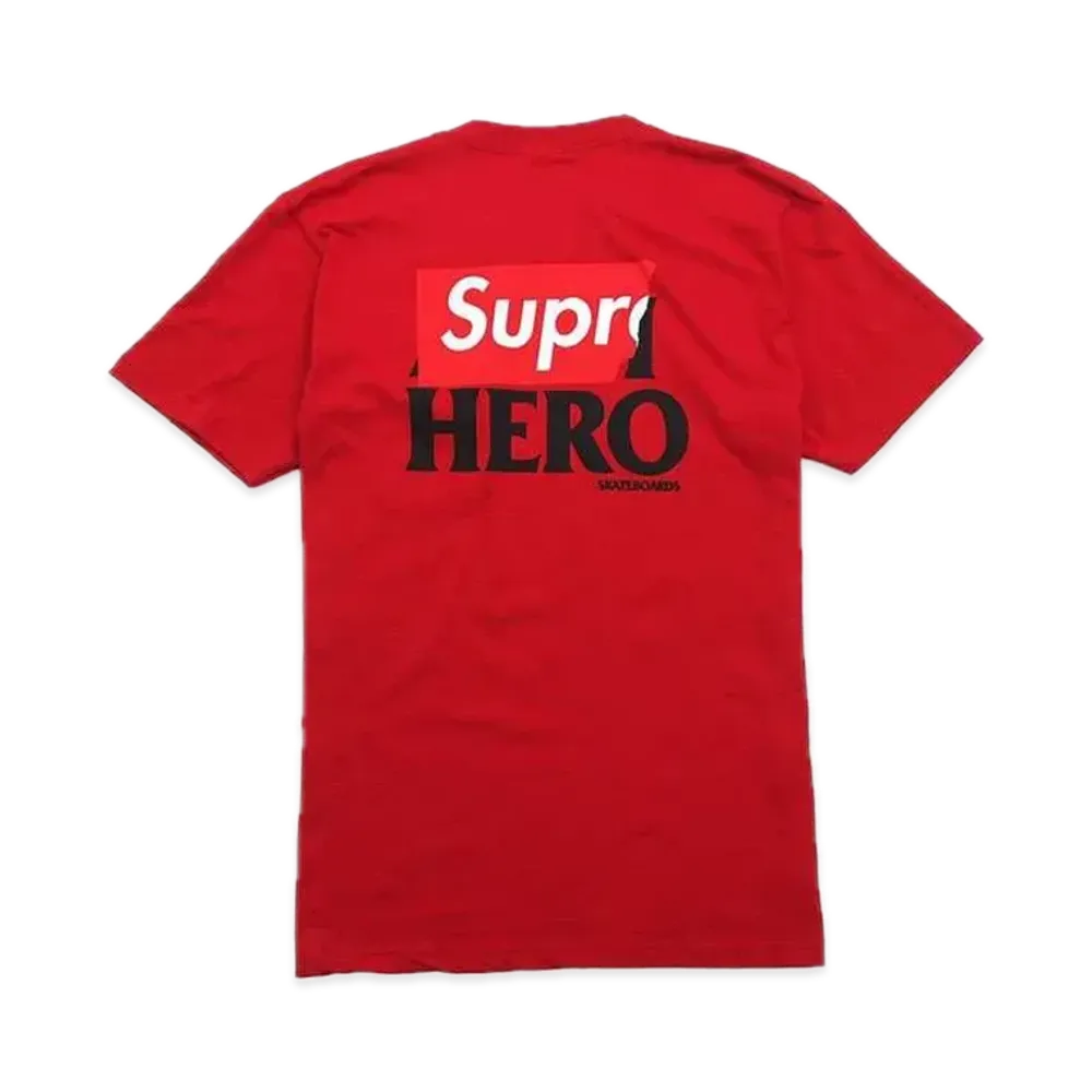 Supreme x ANTIHERO Logo Pocket Tee "Red"