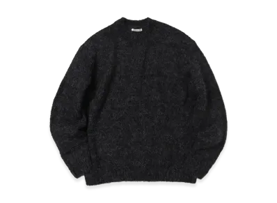 AURALEE Alpaca Wol Super Light Knit Big P/O "Black"