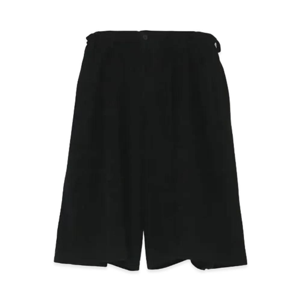 Yohji Yamamoto Pour Homme FRENCH TERRY WOOL PLAIN STITCH PANTS "Black"
