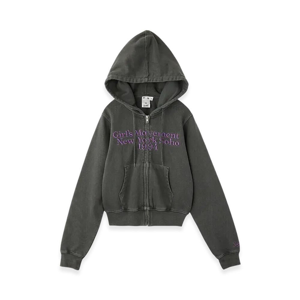 X-Girl Color Scheme Compact Zip Up Hoodie "Black"