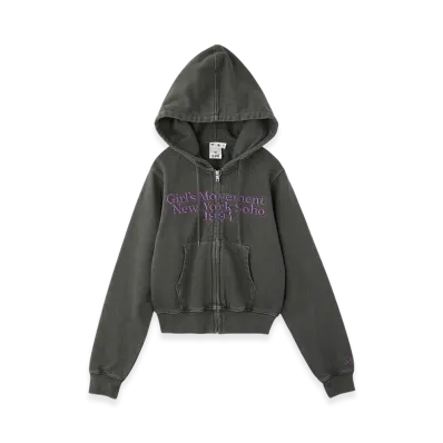 X-Girl Color Scheme Compact Zip Up Hoodie "Black"