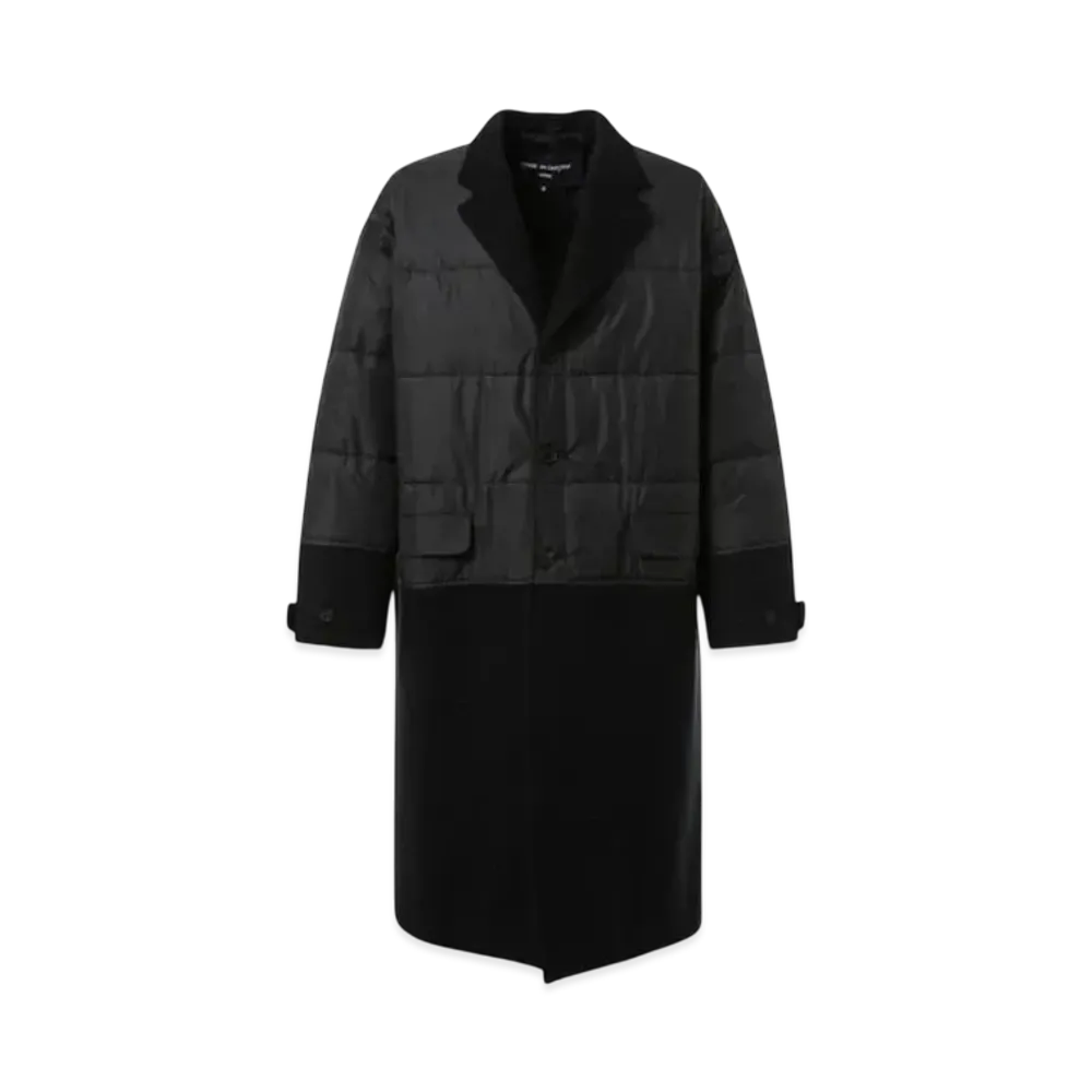 COMME des GARCONS HOMME 24FW Last Delivery Wool Cashmere Beaver x Ester Lip Cloth Coat "Black/Black"
