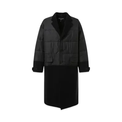 COMME des GARCONS HOMME 24FW Last Delivery Wool Cashmere Beaver x Ester Lip Cloth Coat "Black/Black"