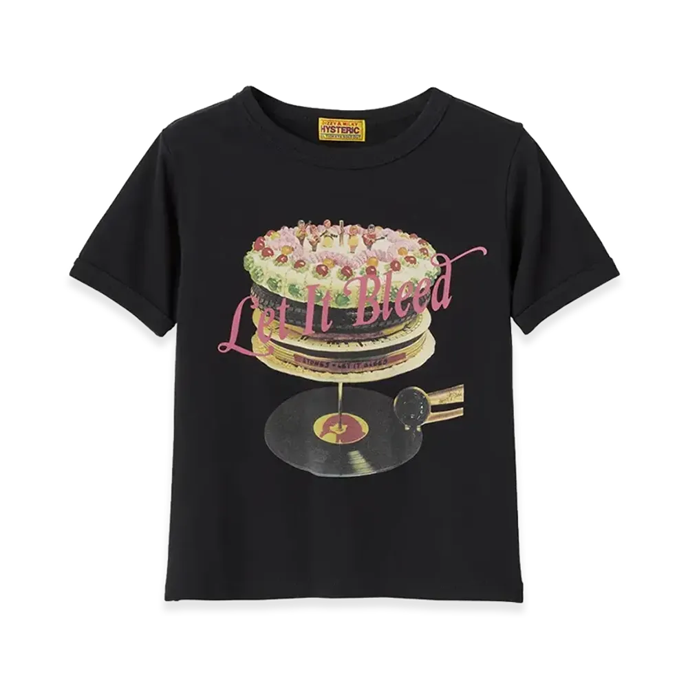 HYSTERIC GLAMOUR x THE ROLLING STONES Women's Let It Bleed T-Shirt "Black"