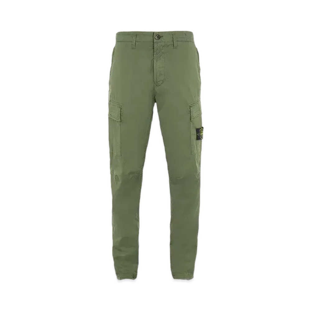 Stone Island 30510 STRETCH COTTON GABARDINE_REGULAR TAPERED FIT "Sage Green"