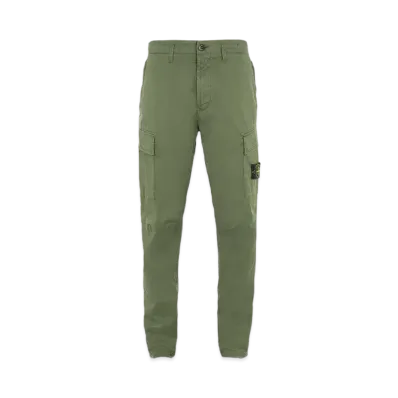 Stone Island 30510 STRETCH COTTON GABARDINE_REGULAR TAPERED FIT "Sage Green"
