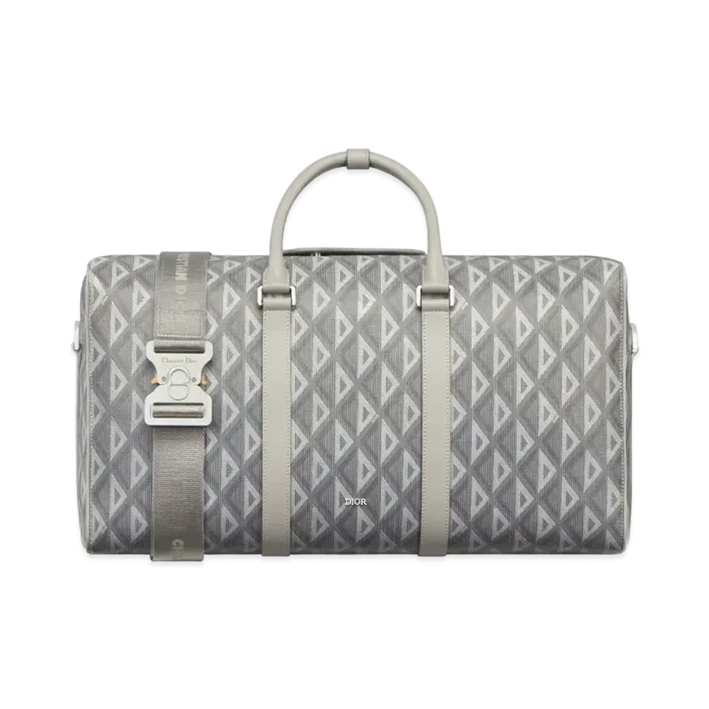 Dior Lingot 50 Duffel Bag CD Diamond Canvas "Gray"