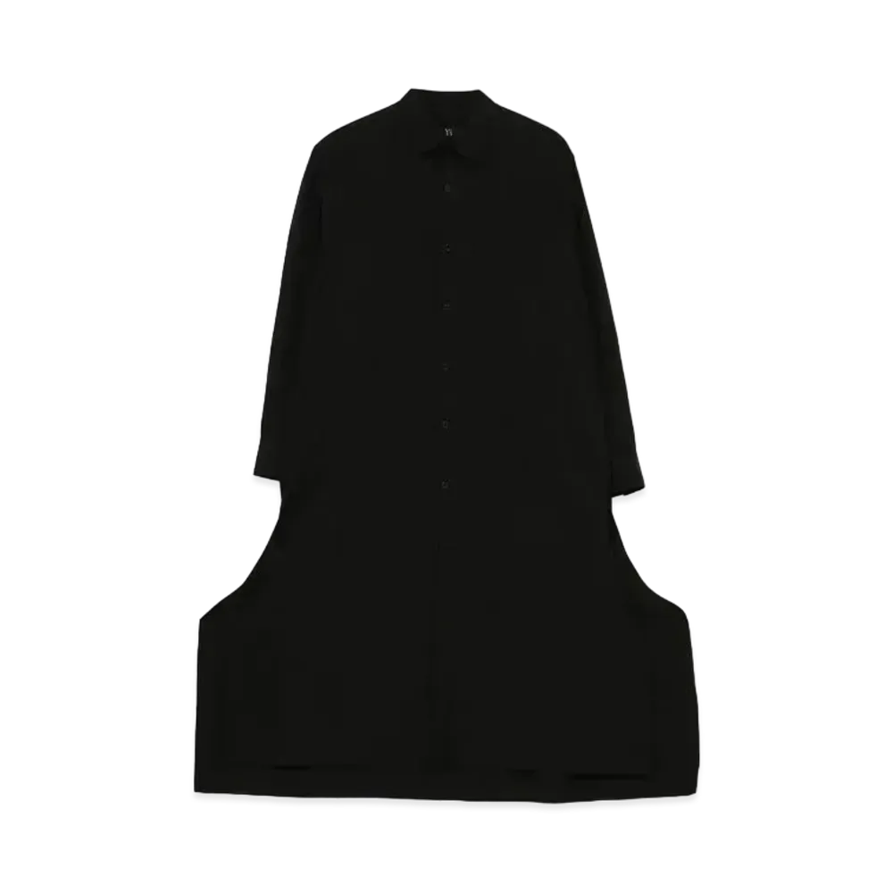 Yohji Yamamoto Y's BROAD CURVE SLIT BLOUSE "Black"