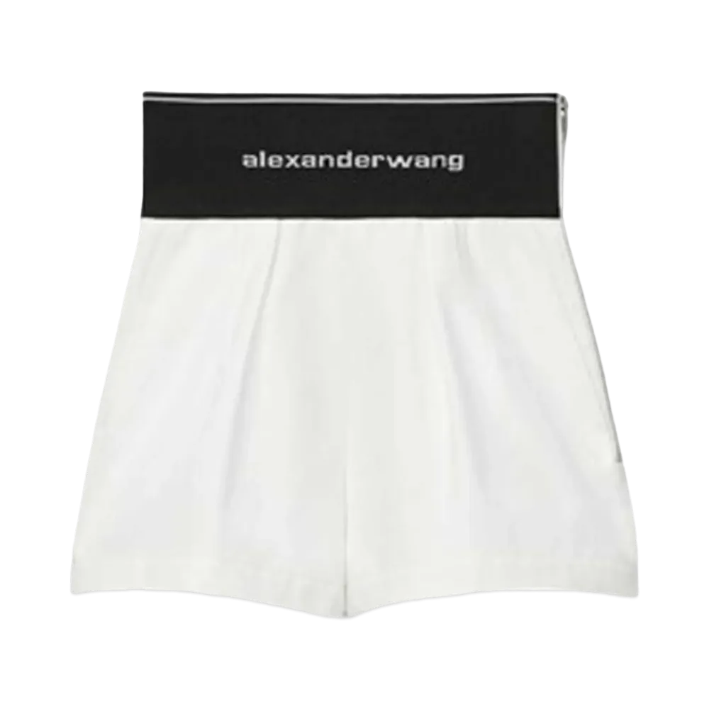 Alexander Wang Cotton Safari Shorts "White"