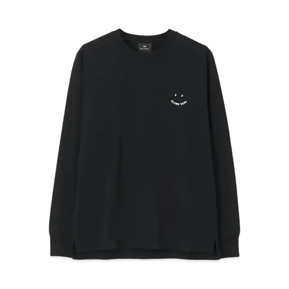 Paul Smith Happy Long Sleeve Cut And Sew "Black"