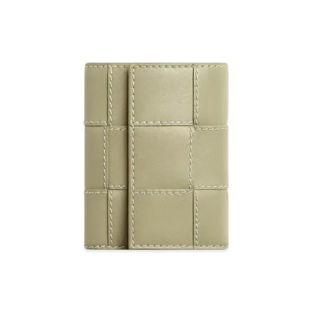 Bottega Veneta Cassette Tri-Fold Zip Wallet "Travertine/Natural"