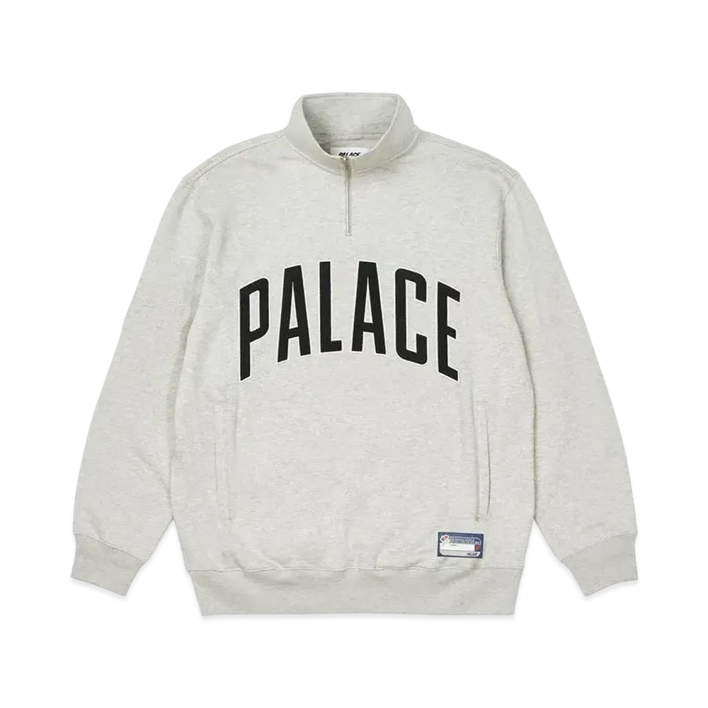 PALACE 1/4 ZIP FUNNEL "Grey Marl"