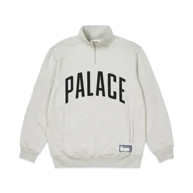 PALACE 1/4 ZIP FUNNEL "Grey Marl"