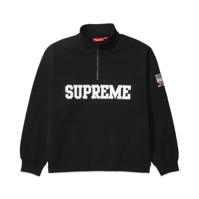 Supreme Shop Flag Half Zip Pullover (New York) "Black"