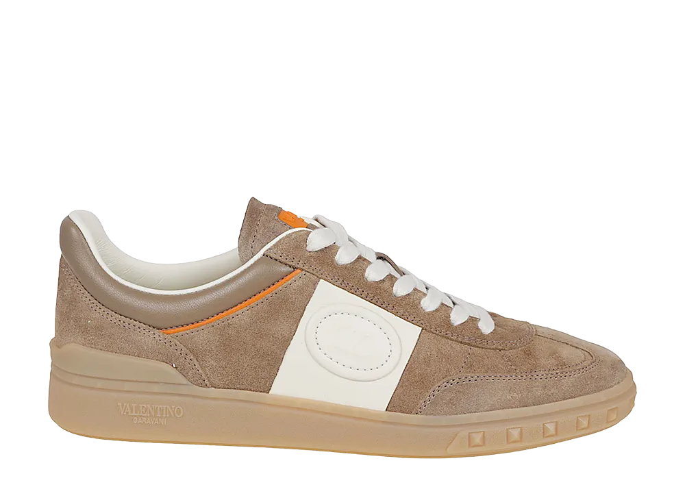 Valentino Garavani Upvillage Split And Nappa Leather Sneakers "Dark"