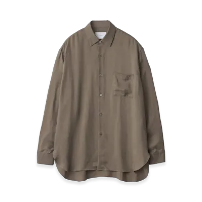 ssstein Cupro Fibril Oversized LS Shirt "Khaki"