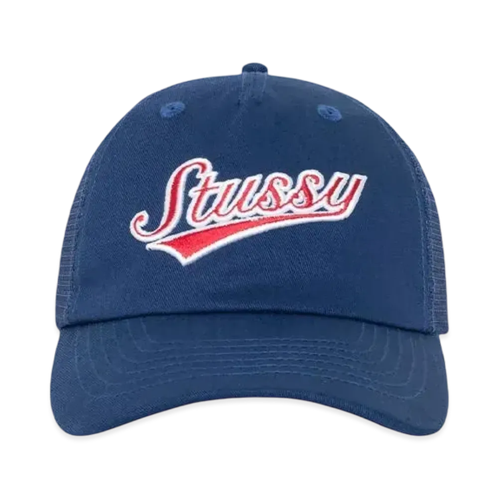 Stussy Low Profile Athletic Trucker Snapback "Light Navy"
