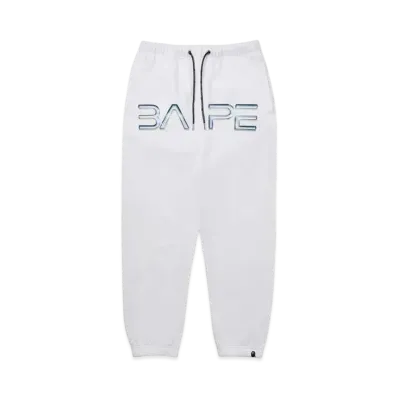 A BATHING APE X HAJIME SORAYAMA LOGO SWEAT PANTS "White"