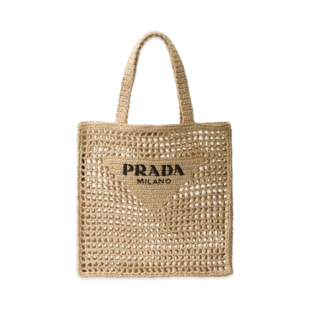 PRADA Crochet Tote Bag "Natural"
