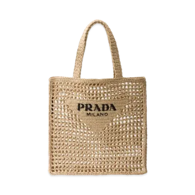 PRADA Crochet Tote Bag "Natural"