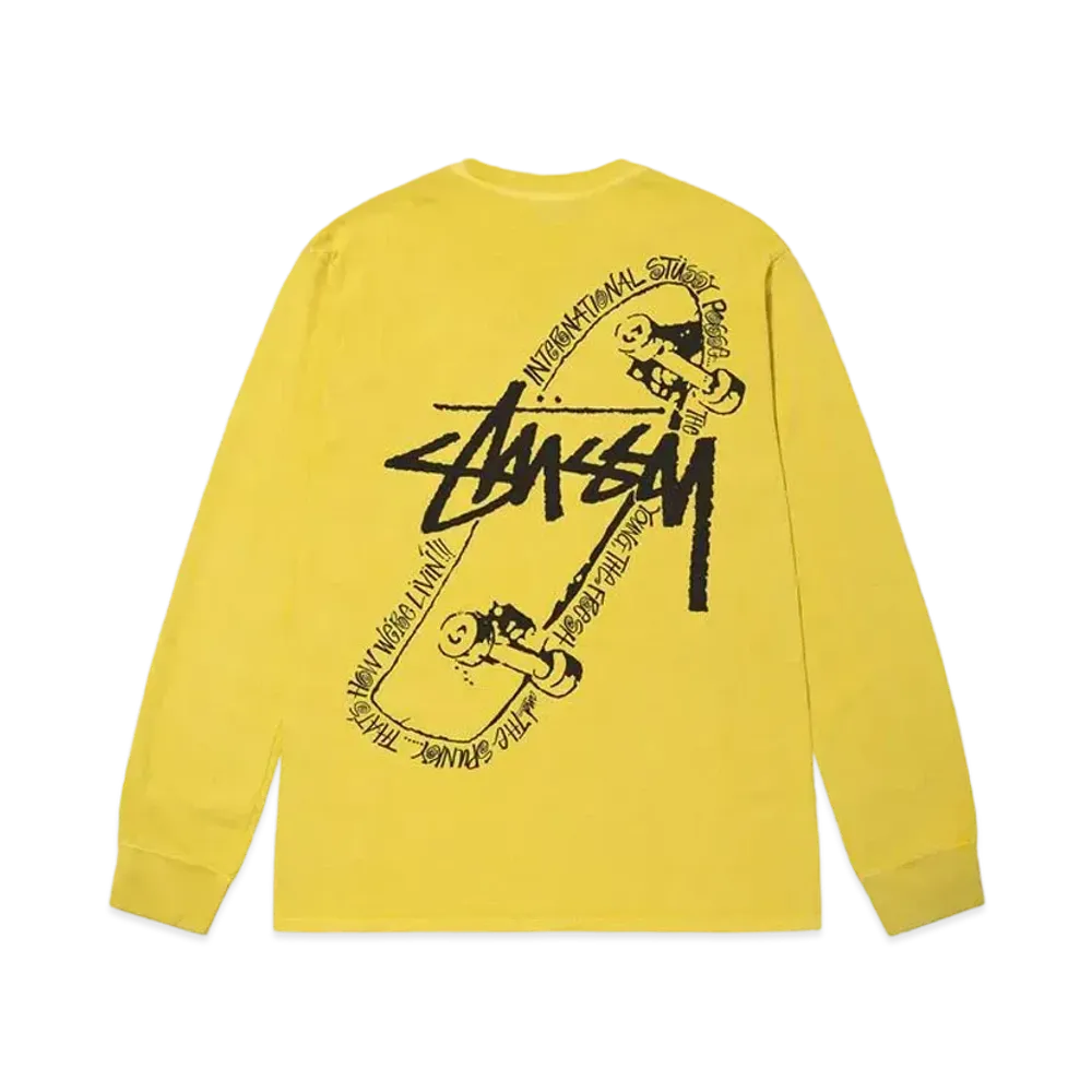 Stussy Skate Posse Pigment Dyed LS Tee "Butter"