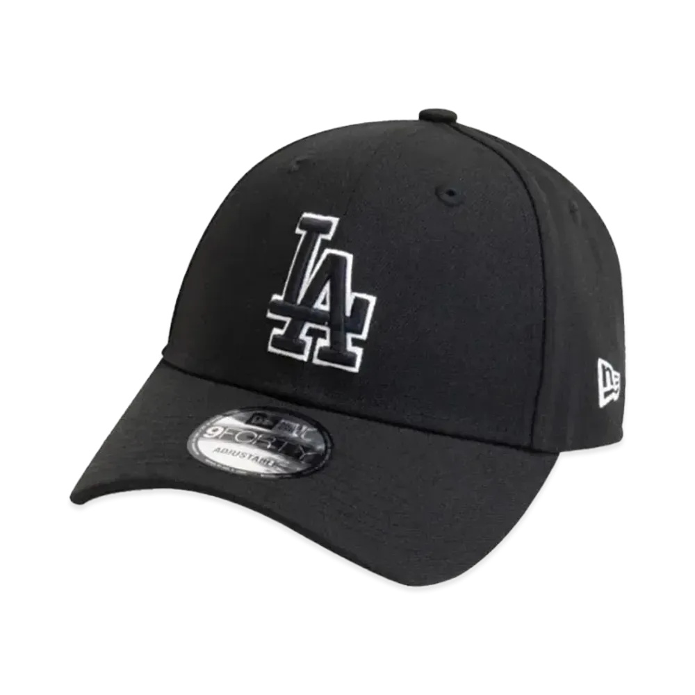 NEW ERA LA NYY 940 9FORTY League Basic Cap "LA Black Black White"