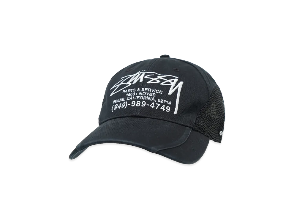 Stussy Parts & Service Mesh Cap "Black"