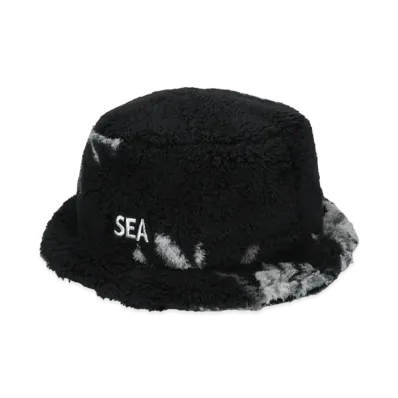 WIND AND SEA Palm Tree (pattern) Fleece Hat "Black"