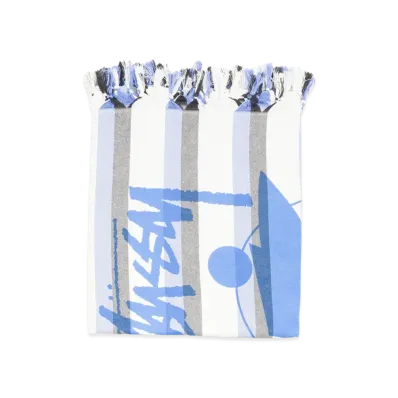 Stussy Stripe Surfman Beach Blanket "Blue"