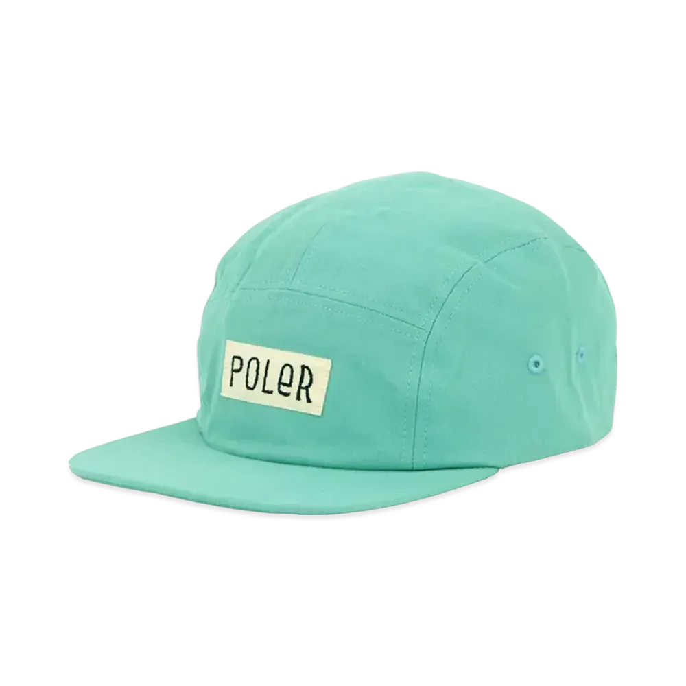 POLeR Fully Front 5 Panel Cap "Light Green"