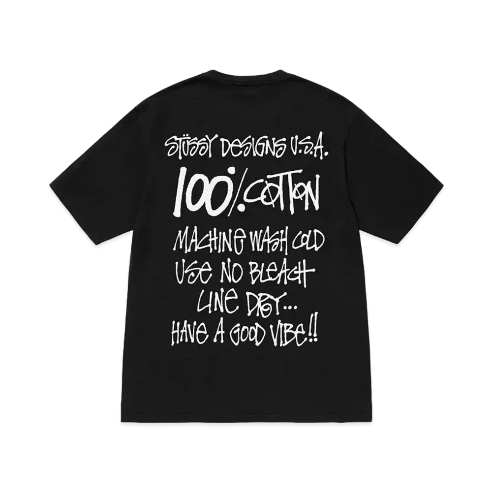Stussy 100% Pigment Dyed Tee "Black"