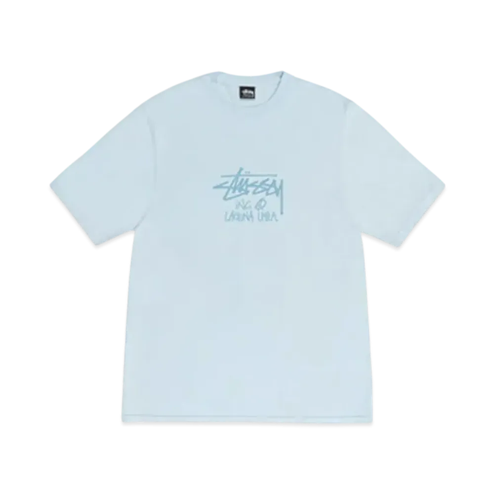 ステューシー ラグナ USA Tシャツ ピグメントダイ "スカイブルー" 1905100