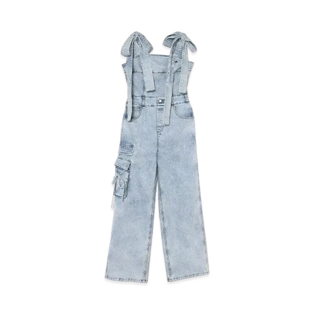 ANDMARY　ribbon denim allinone　Sサイズ ANDMARY Nicola Ribbon Denim Allinone 