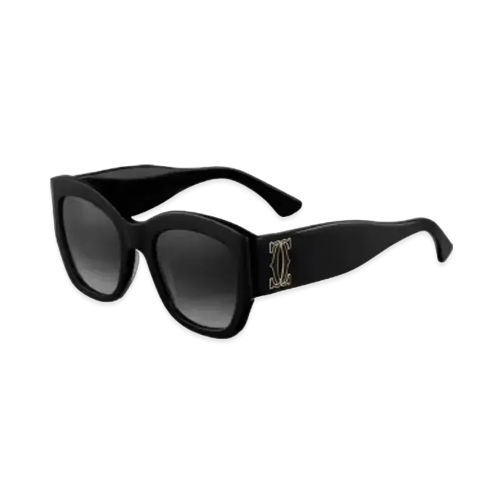 Cartier Double C de Cartier Sunglasses "Black/Gradient Gray"