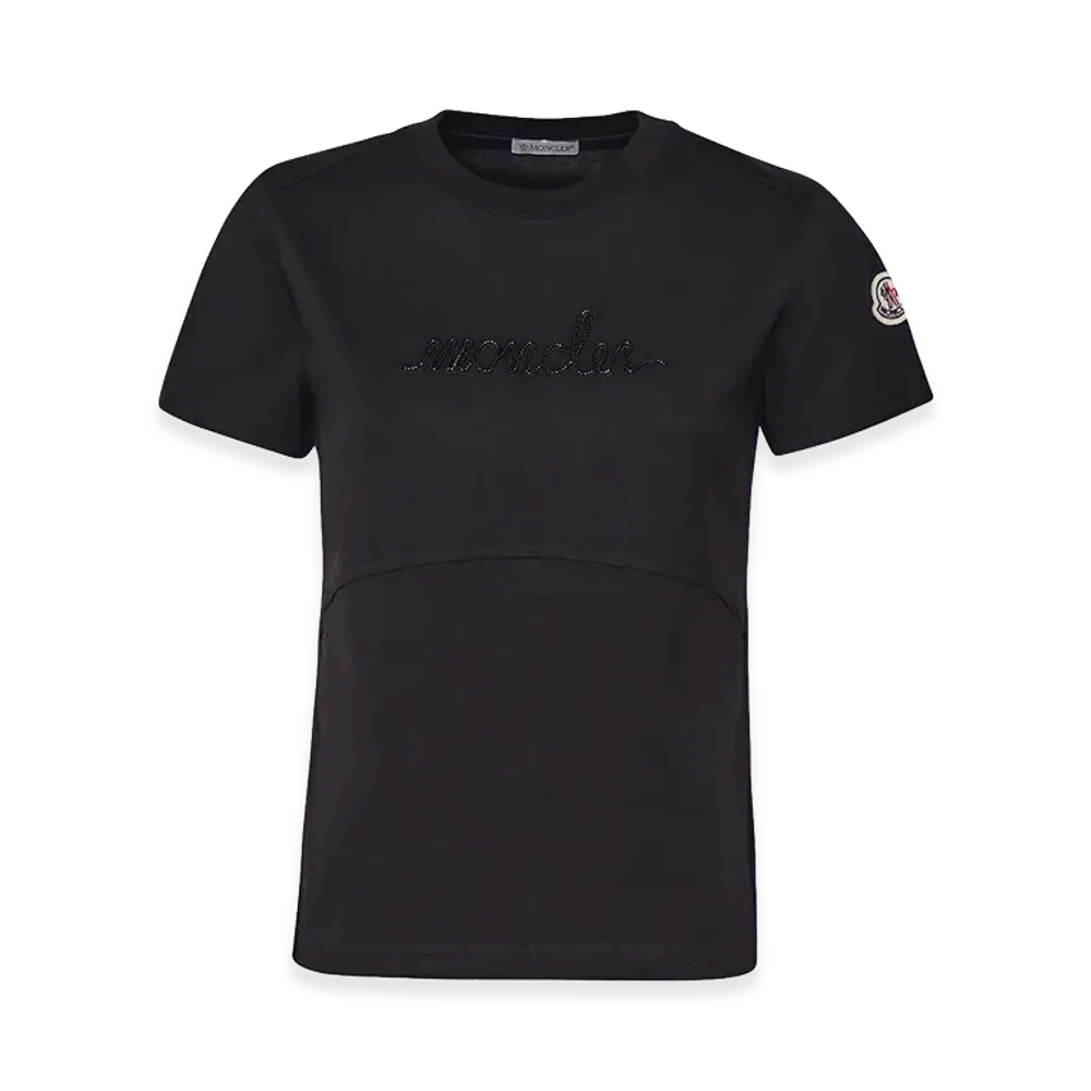 MONCLER Women's T-Shirt In Cotton "Black"