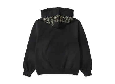 Supreme Overdyed Studded Hooded Sweatshirt "Black"