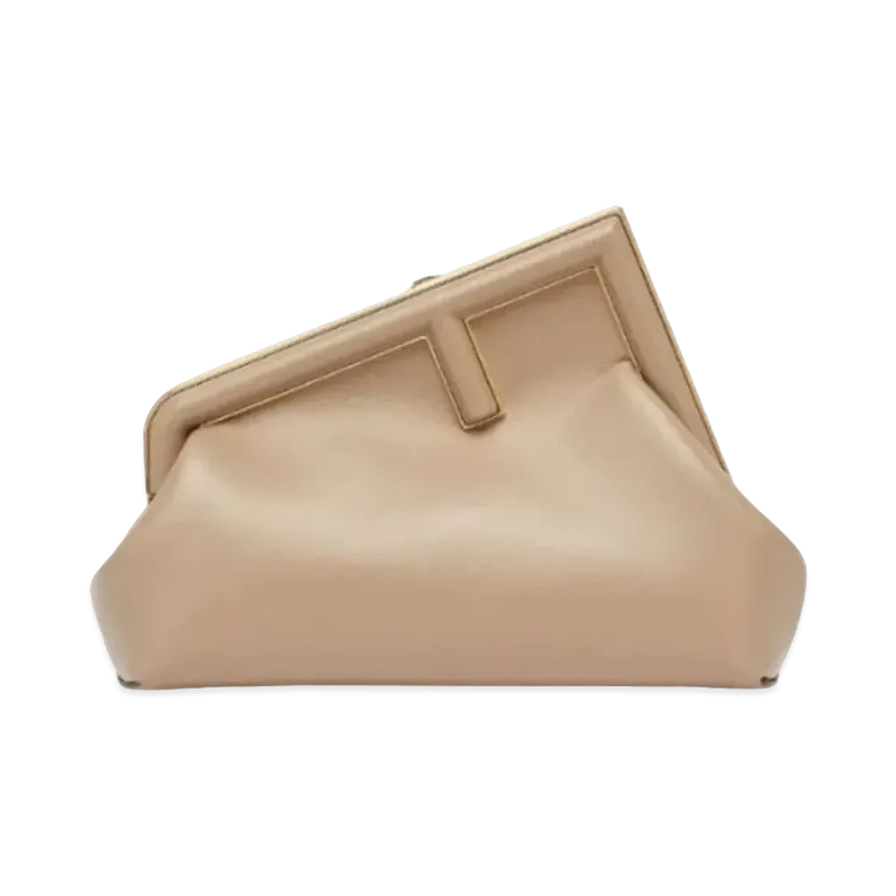 FENDI First Medium Leather Bag "Beige"