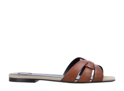 Saint Laurent Women's Tribute Mules "Brown"