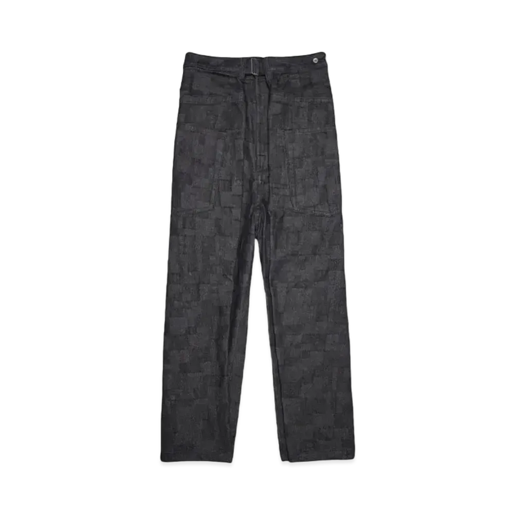 ANREALAGE WRAP AZ DENIM WIDE PANTS "BLACK"
