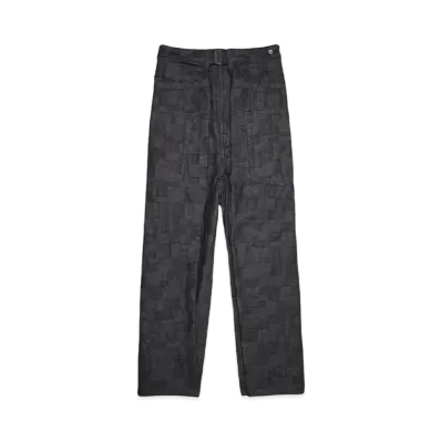 ANREALAGE WRAP AZ DENIM WIDE PANTS "BLACK"