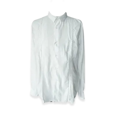 BLACK COMME des GARCONS Polyester Spun Broadcloth Garment Treated "White"